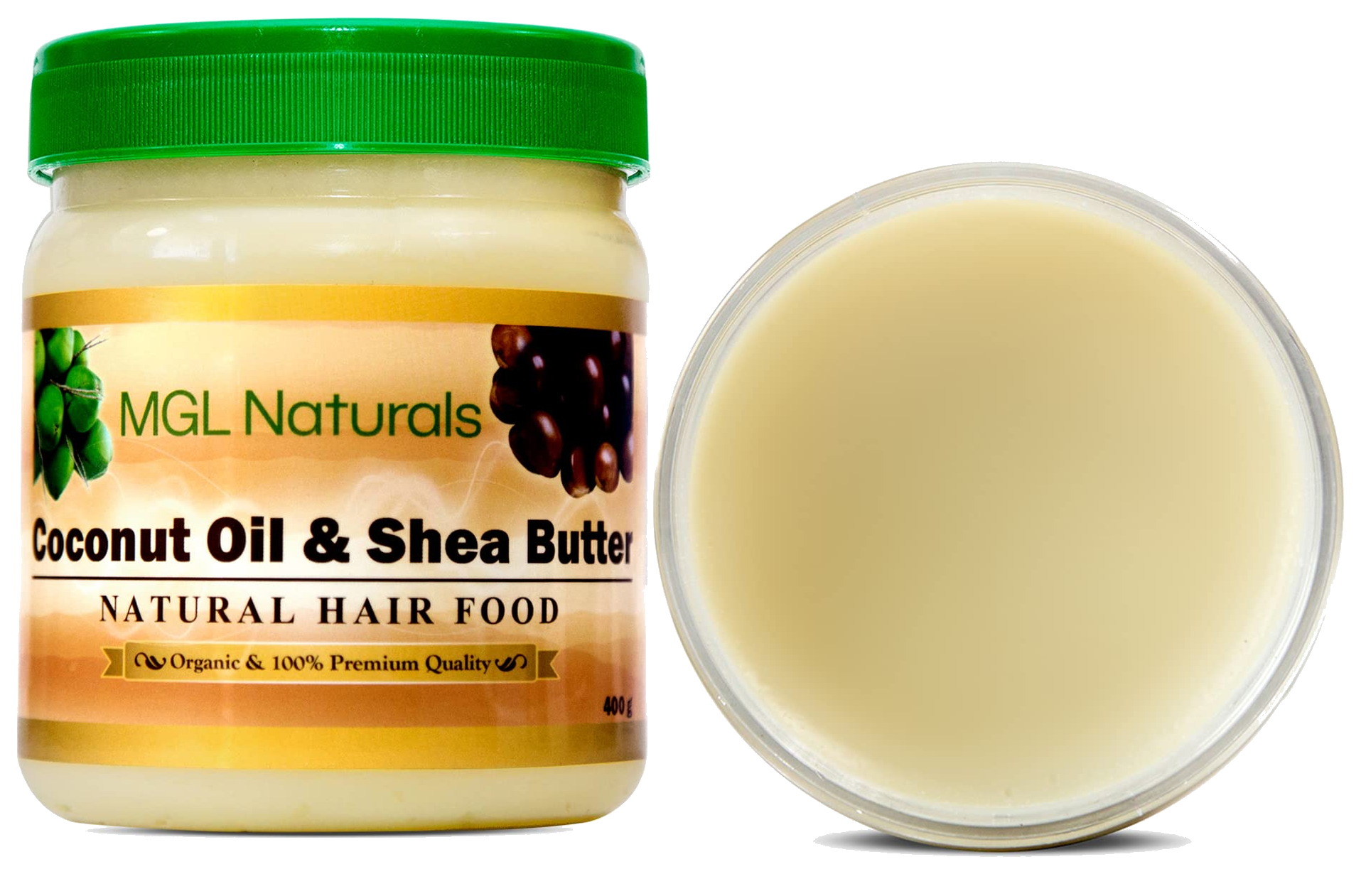 Coconut Oil and Shea Butter Natural Hair Food available at The Boss Look